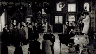 1963. Enregistrament d'un espot publicitari al plató de TVE